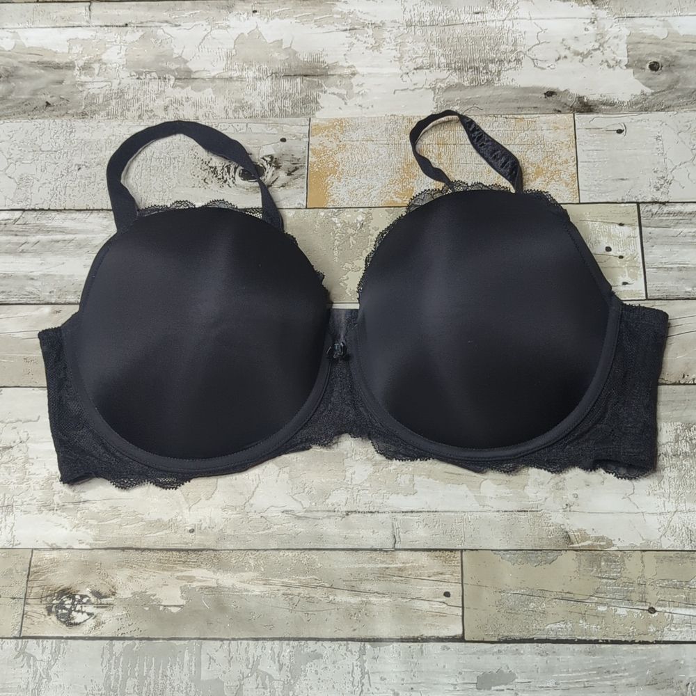 Torrid black lace push up Demi bra